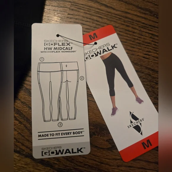 Skechers Black Go Walk Capris - Picture 3 of 6